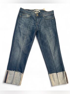 NWT Joes Jeans Medium Wash Denim Cuffed Capris Womens Size 28